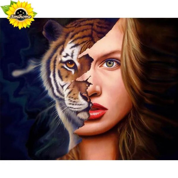 Девушка с тигром