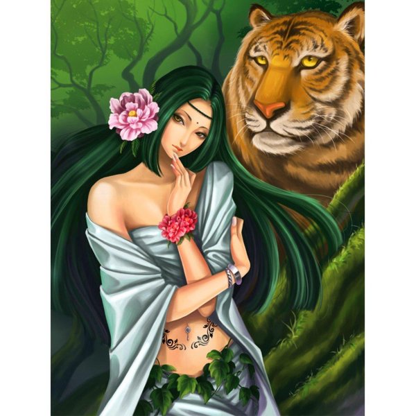 Девушка с тигром