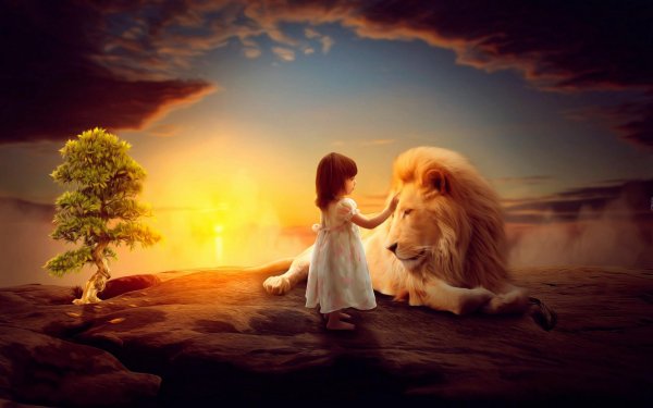 Девушка и лев