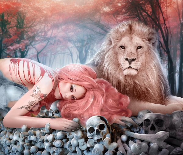 Девушка и лев