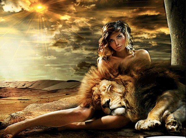 Девушка и лев