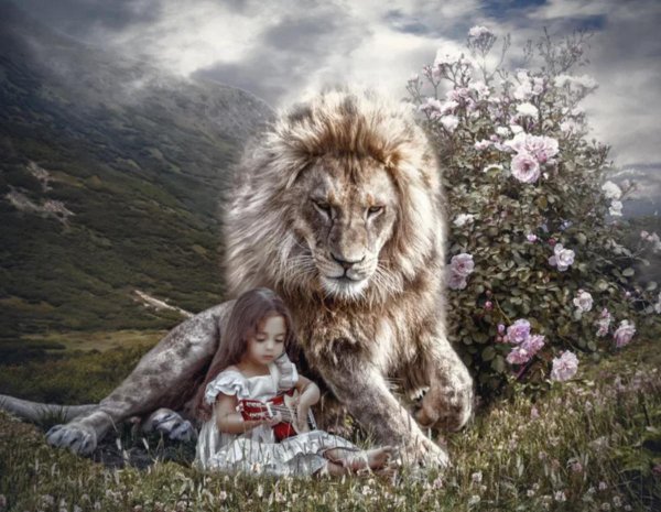 Девушка и лев