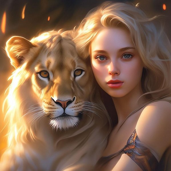 Девушка и лев