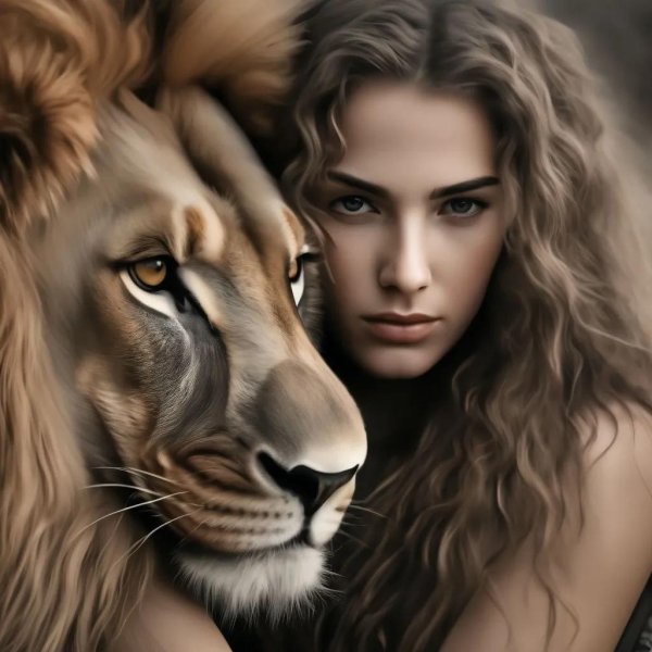Девушка и лев