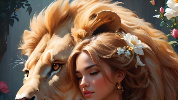 Девушка и лев