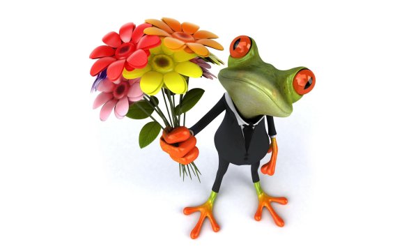 Веселые с цветами