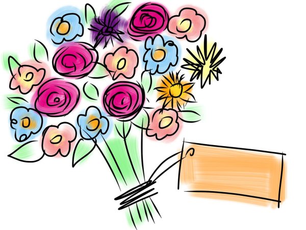 Веселые с цветами