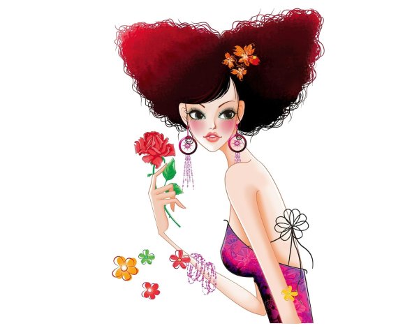 Веселые с цветами