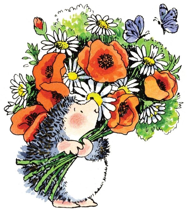 Веселые с цветами