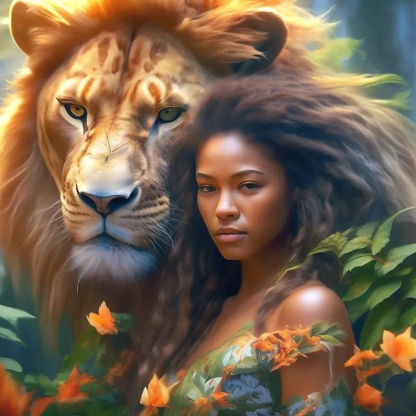 Девушка со львом