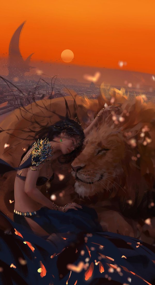 Девушка со львом