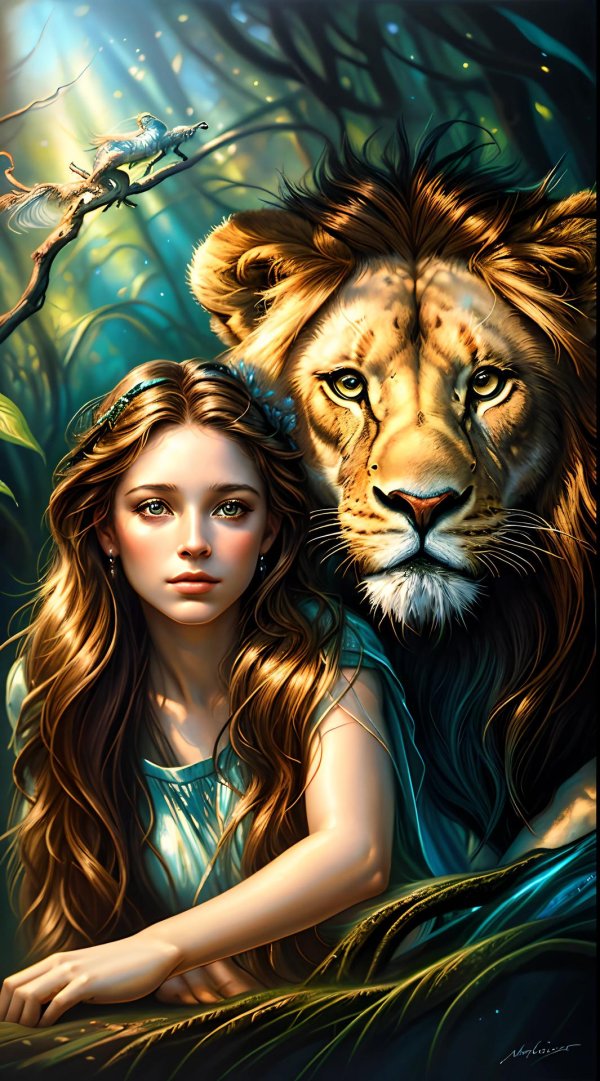 Девушка со львом