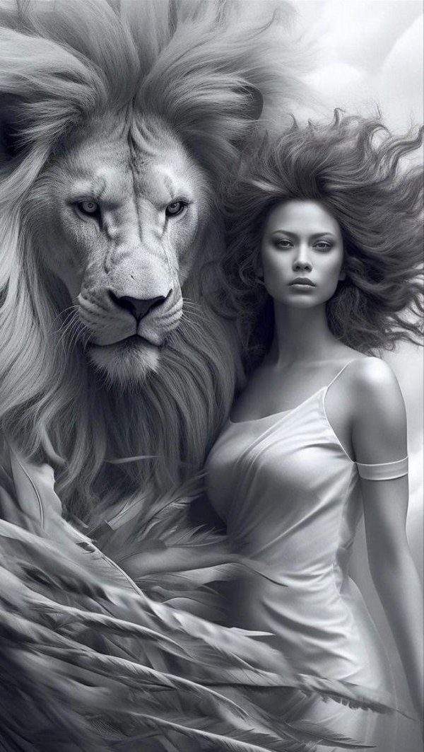 Девушка со львом