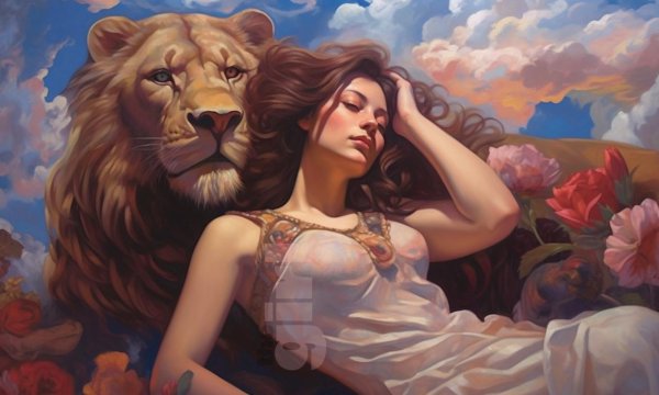 Девушка со львом
