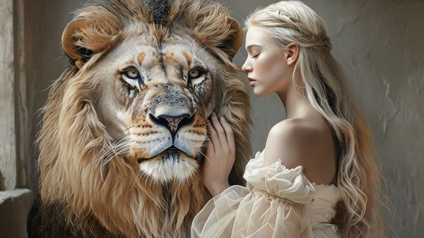 Девушка со львом