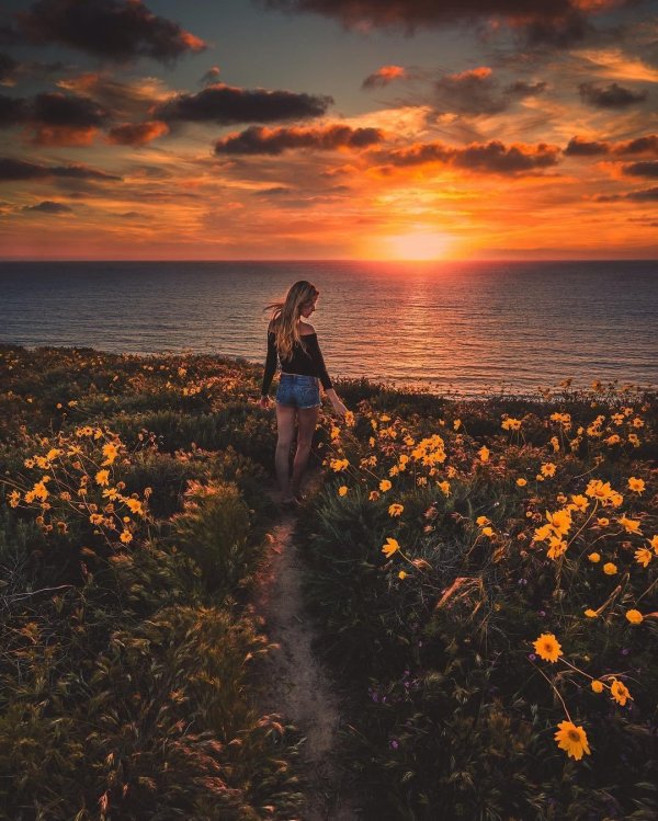 Девушка на закате