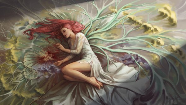 Девушка спит