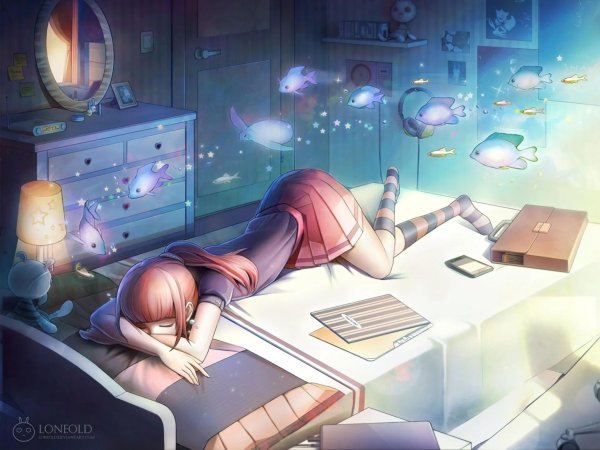 Девушка спит