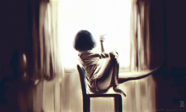 Девушка одинокая