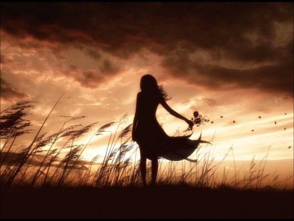 Девушка одинокая