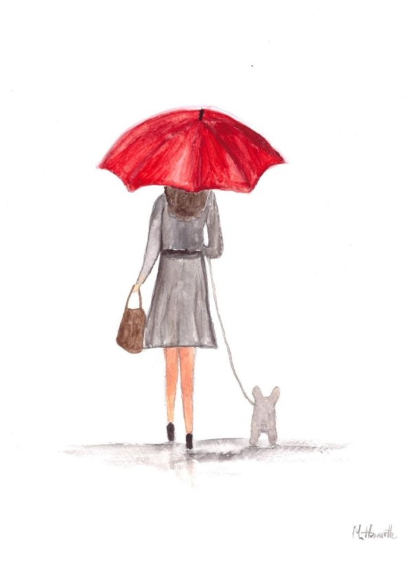 Девушка с зонтом