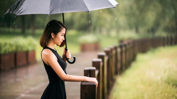 Девушка с зонтом