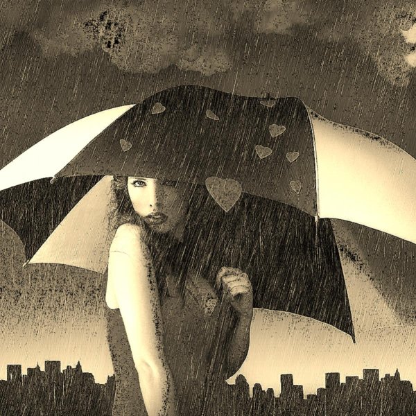 Девушка с зонтом