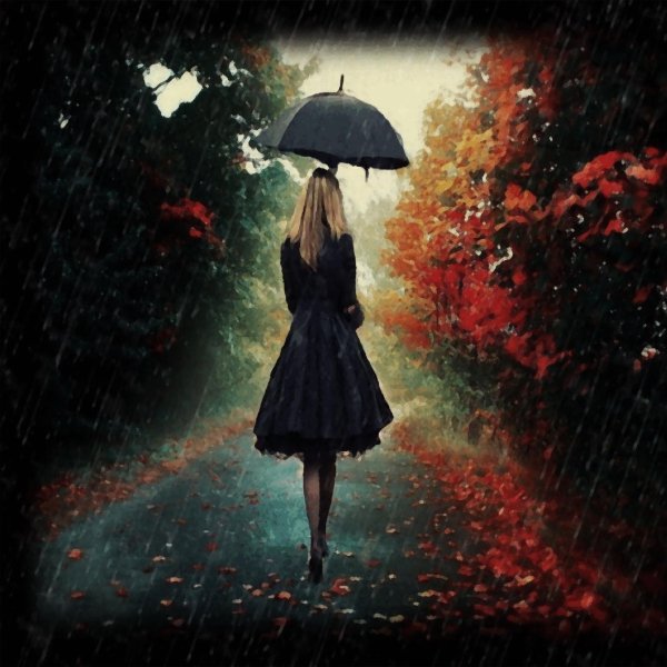 Девушка с зонтом