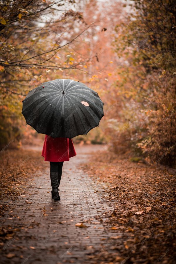 Девушка с зонтом