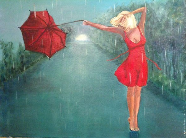 Девушка с зонтом