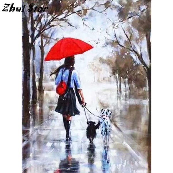 Девушка с зонтом