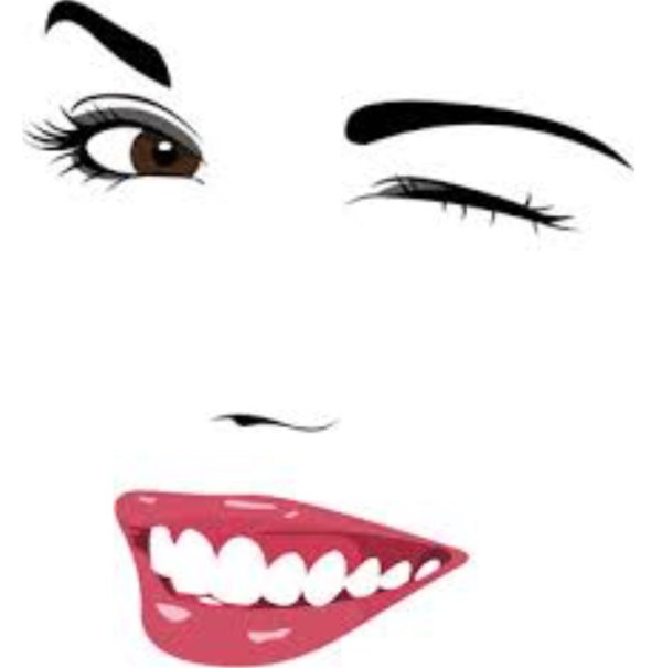 Девушка подмигивает