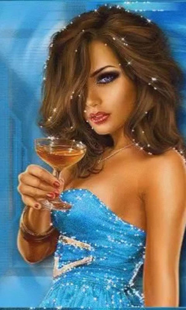 Девушка подмигивает