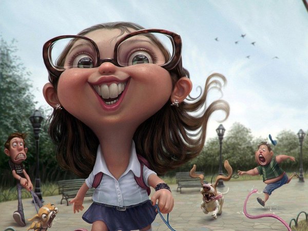 Смешные девушка