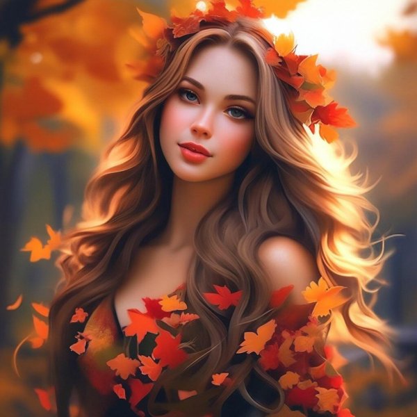 Девушка осень