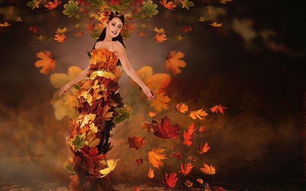 Девушка осень