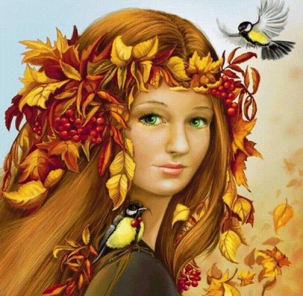 Девушка осень