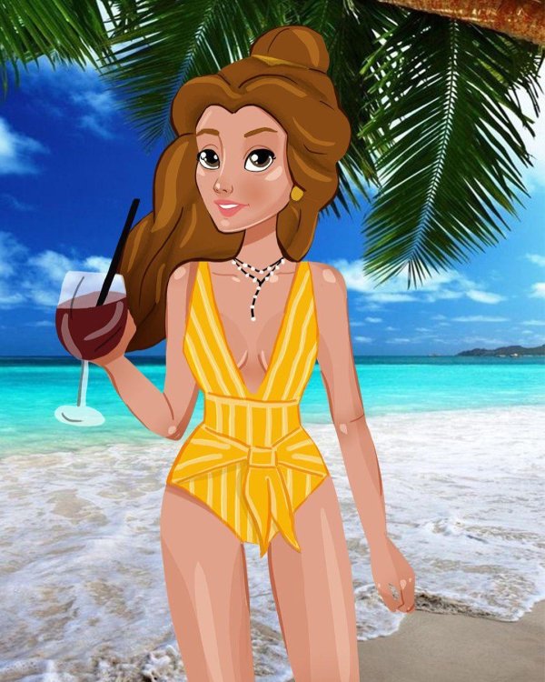 Девушка мультик