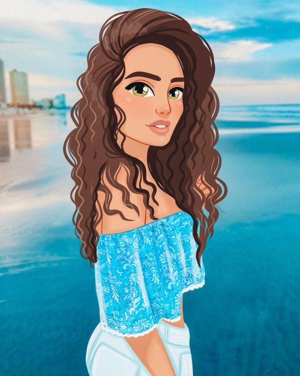 Девушка мультик