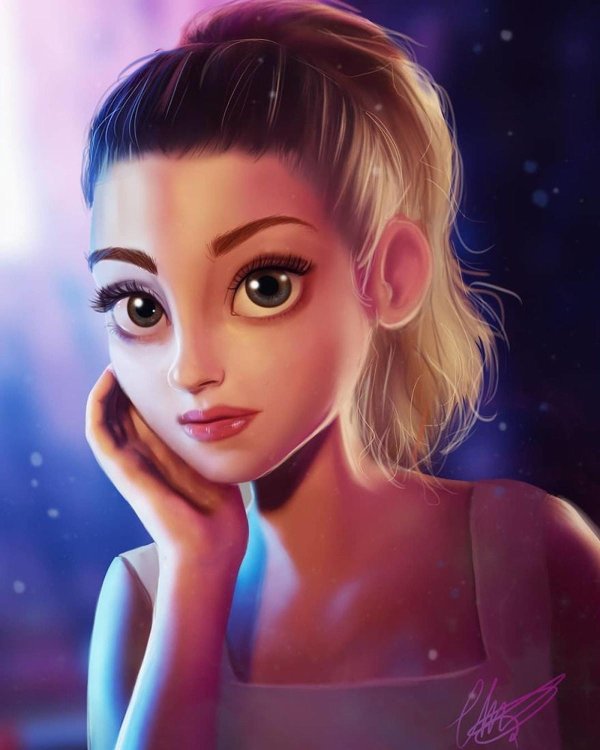 Девушка мультик