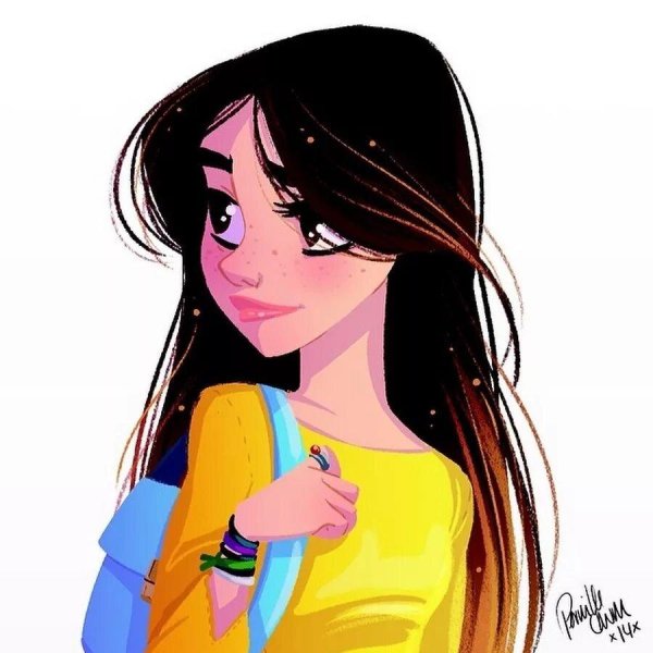 Девушка мультик