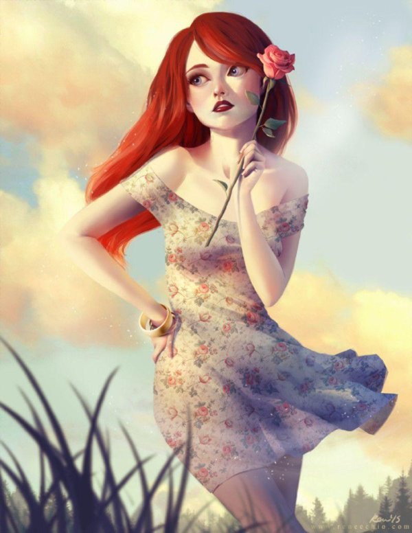 Девушка мультик