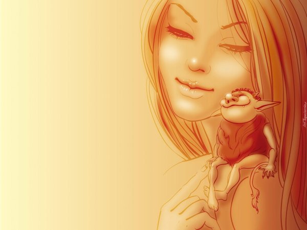 Девушка мультик