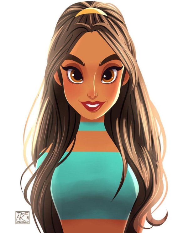 Девушка мультик