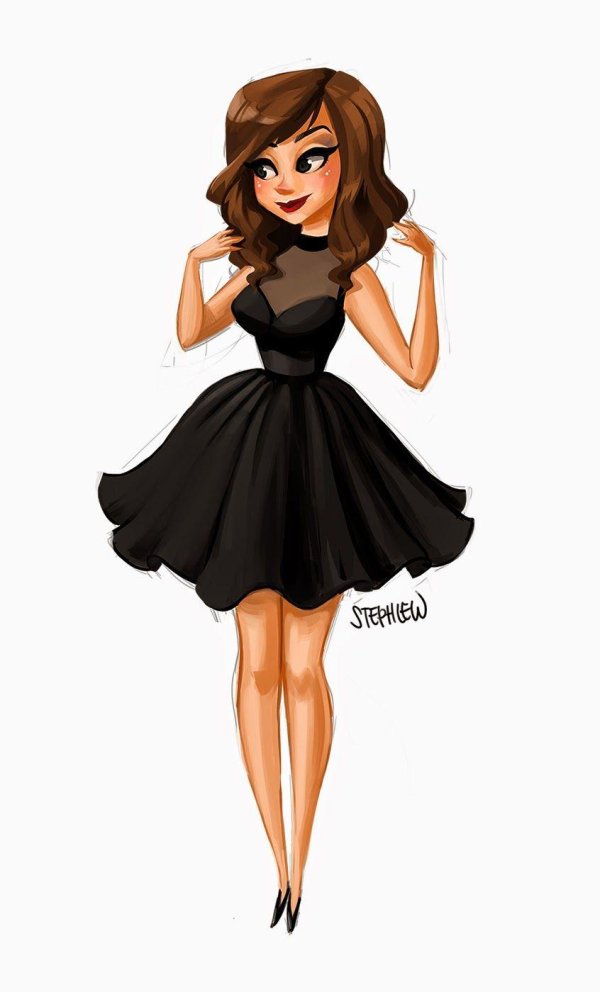 Девушка мультик