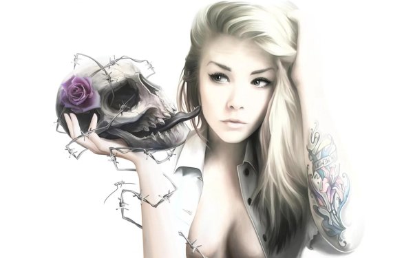 С девушками рисованные