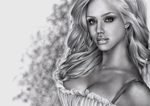 С девушками рисованные