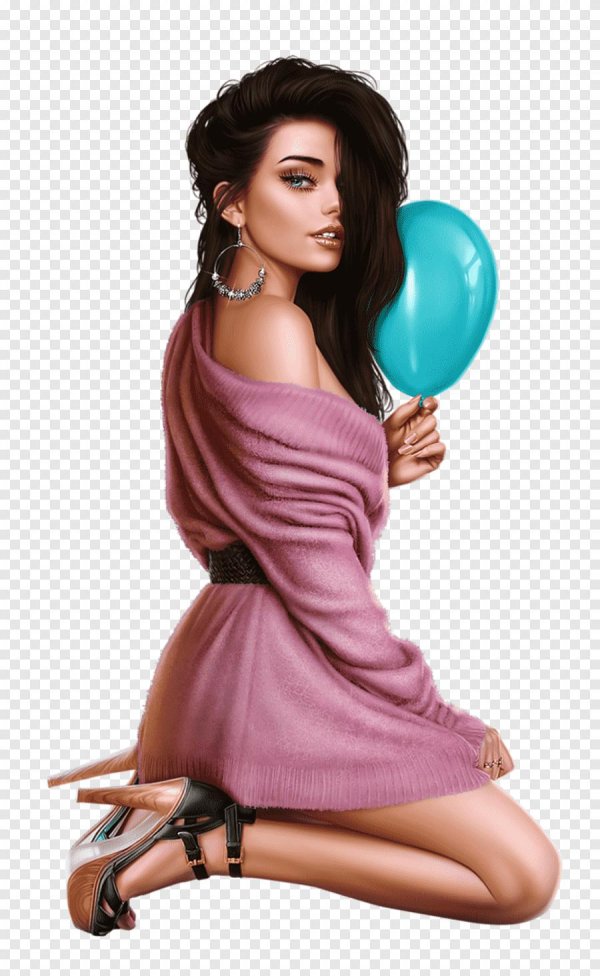 С девушками рисованные