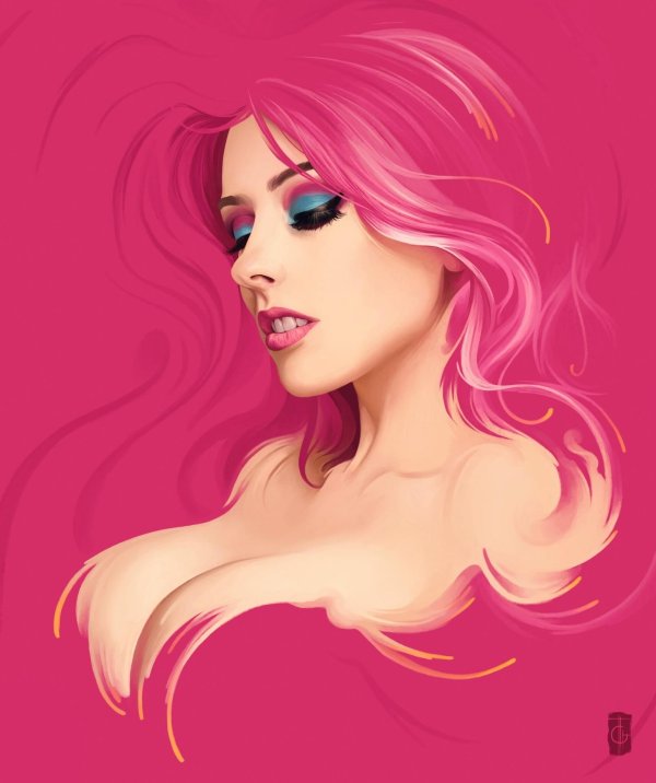 С девушками рисованные