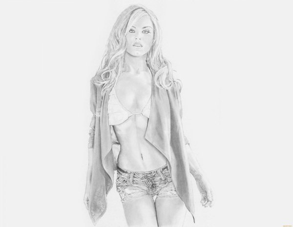 С девушками рисованные